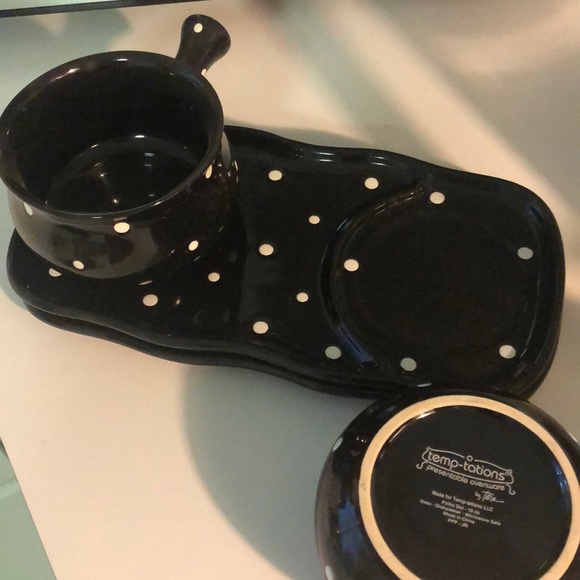 Brand New 2 Black & White Polka Dotted Soup Bowls - Picture 8 of 8